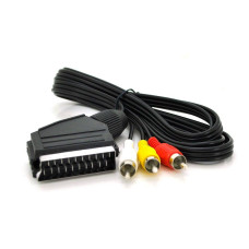 Кабель MerlionSCART (тато) -3RCA (тато), 1,2m, Q200