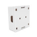 Розетка RITAR UTP 8P8C RJ45 2 порт Cat-5, накладна біла Q400