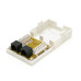 Розетка RITAR UTP 8P8C RJ45 2 порт Cat-5, накладна біла Q400
