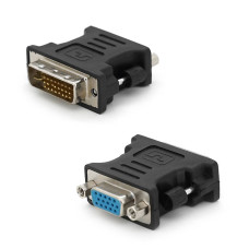 Перехідник VGA (мама) / DVI-I 24 + 5 (тато) Black Q50
