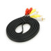 Кабель Audio-Video 3хRCA (тато) => 3хRCA (тато), GOLD connector, CU, круглий, Black, 3,0 м, (Пакет) Q300
