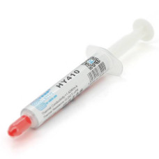 Паста термопровідна HY-410 2g, шприц, White, >1,42W/m-K, <0.262°C-in²/W, -30°≈280°, В'язкість -1K cPs, OEM Q20