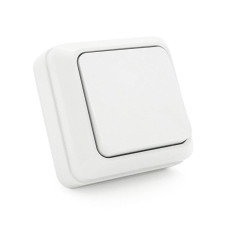 Вимикач одинарний зовнішнього монтажу, White, Q10
