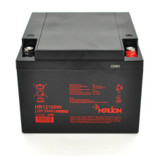 Акумуляторна батарея MERLION HR12100W, 12V 28Ah Black ( 166 х 175 х 125 (125) )