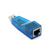 Контролер USB 2.0 to Ethernet - Мережевий адаптер 10/100Mbps, Blue, BOX