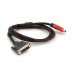 Кабель HDMI (тато) -DVI (тато) 1,5 метра 2 фериту обплетення круглий Пакет, Q150