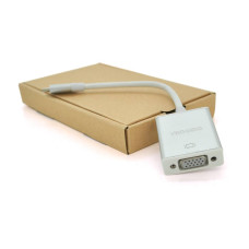 Хаб-конвертор VEGGIEG Type-C (тато) на VGA (мама), 10 см, Silver, Box