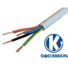 Кабель Одескабель ПВСн 4*0,75+1*0,75 білий, ціна за метр