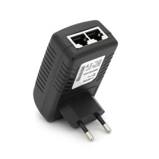 POE інжектор RITAR RT-PIN-12/12EU, 12V 1A (12Вт) з портами Ethernet 10/100Мбіт/с, EU PLUG