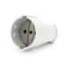 Штепсельний роз'єм з заземленням 16A 250V A102, White, Q15