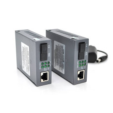 Медіаконвертер пари NetLink A+B (IC+113), 1310+1550 WDM одноволоконний Full/Half duplex , SC 25km (0 +70°C), +блок живлення 5V 1A, !!ПАРА в КОРОБКУ, відвантажуємо парою+перехiдник
