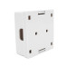 Розетка RITAR FTP 8P8C RJ45 2 порт Cat-5, накладна біла Q500