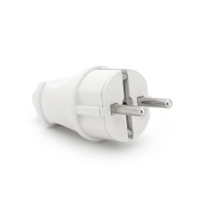 Вилка з заземленням, 16A 250V, A101, White, Q24