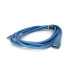 Подовжувач USB 2.0 AM / AF, 3.0m, 1 ферит, прозорий синій Q150
