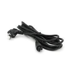Кабель живлення Schuko PC-186 CEE7 / 17-IEC C5, 3.0M, 0.75mm, для ноутбука, OEM Q15 / 120