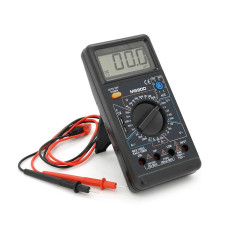 Мультиметр M-890D Вимірювання: V (AC/DC), A (AC/DC), Ω, C, hFE. Функції: продзвонювання, тест діодів, транзисторів.