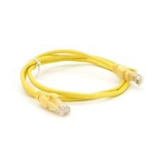 Патч-корд литий RITAR, UTP, RJ45, Cat.5e, 1m, жовтий, Cu (мідь) Q500