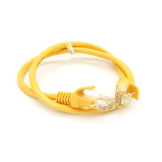Патч-корд литий RITAR, UTP, RJ45, Cat.5e, 0.5m, жовтий, Cu (мідь)