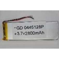 Літій-полімерний акумулятор 4*45*128mm 3,7V (Li-ion 3.7В 3500мА·год)