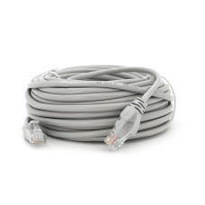 Патч-корд литий RITAR, UTP, RJ45, Cat.5e, 10m, сірий, Cu (мідь) Q100