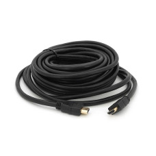 Кабель Merlion HDMI-HDMI HIGH SPEED 10m, v1.4, OD-7.5mm, круглий Black, коннектор Black, (Пакет) Q50