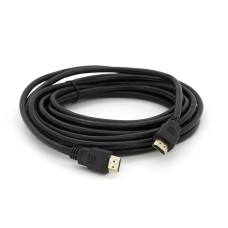 Кабель Merlion HDMI-HDMI HIGH SPEED 5.0m, v1.4, OD-7.5mm, круглий Black, коннектор Black, (Пакет) Q100