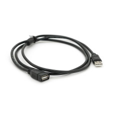 Подовжувач USB 2.0 AM / AF, 1.5m, 1 ферит, чорний Пакет Q250
