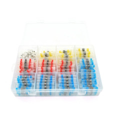 Набор термоусадочних гільз з припоєм Q200 Red 0.5-1.50mm² (50) Blue 1.50-2.50mm² (100)Yellow 4.00-6.00mm²(10)White0.25-0.35mm² (40)