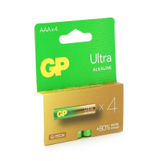 Батарейка GP Ultra 24AU-2UE4 лужна AAA, 4 шт у блістері, ціна за блістер