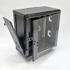 Шафа 12U, 600х350х640 мм (Ш*Г*В), акрілове скло, чорна