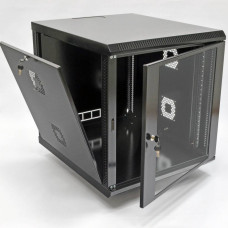 Шафа 12U, 600х700х640 мм (Ш*Г*В), акрилове скло, чорна