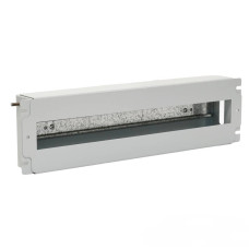 Панель 19" 3U з DIN-рейкою, для 24-х автоматичних вимикачів, сіра.
