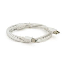 Кабель USB 2.0 AM/BM1 ferite, пакет, довжина 0,8 м., білий