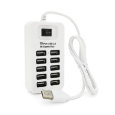 Хаб USB 2.0 10 портів, 480Mbts High Speed, Passive, Blister