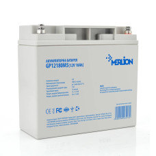 Акумуляторна батарея MERLION AGM GP12180M5 12 V 18 Ah ( 181 x 77 x 165 (167)), 4.65 k, Grey, Q4/192