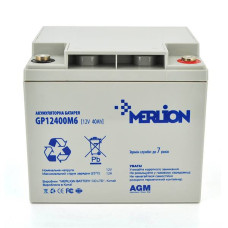 Акумуляторна батарея MERLION AGM GP12400M6 12 V 40 Ah ( 196 x 165 x 175), 11.9 kg, Grey, Q1/96