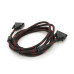 Кабель Merlion Dvi-Dvi 3.0m, 2 ФЕРИТ, обплетення, Black / Red, 24 / 24pin, (Пакет) Q100