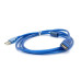 Подовжувач USB 2.0 AM / AF, 1.5m, 1 ферит, прозорий синій Q250