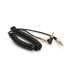 Кабель AUX Audio DC3.5 тато-тато 1.5м пружина, CCA Stereo Jack, (круглий) Black cable, Box