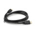 Кабель Merlion HDMI-HDMI HIGH SPEED 1.5m, v1.4, OD-7.5mm, круглий Black, коннектор Black, (Пакет) Q250