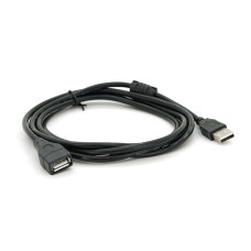 Подовжувач USB 2.0 AM/AF, 2.0m, 1 ферит, чорний Пакет Q250
