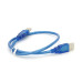 Кабель USB 2.0 RITAR AM / AM, 0.5m, прозорий синій