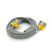Кабель Merlion VGA 3 + 6 HIGH SPEED 3m, male to male (тато-тато), 1 ферит, сіро-жовтий, кульок 1080P Q80