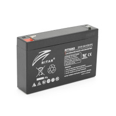 Акумуляторна батарея AGM RITAR RT680, Black Case, 6V 8Ah (151х34х94 (100)) Q10