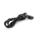 Кабель живлення Schuko кутовий PC-186A CEE7 /7-C13, 1.5M, 0.75mm, євровилках під 90 градусів, OEM Q25 / 250