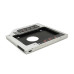 Адаптер підключення HDD 2.5 '' 9.5 mm в відсік приводу ноутбука SATA / mSATA (HDC-25), корпус aluminum+plastic, Blister, Q100