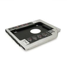 Адаптер підключення HDD 2.5 '' 9.5 mm в відсік приводу ноутбука SATA / mSATA (HDC-25), корпус aluminum+plastic, Blister, Q100