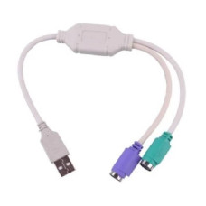 Перехідник USB AM/2*PS2, 20 см, Блістер Q25