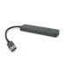 Хаб USB 3.0 алюмінієвий, 4 порту, 20 см, заряд до 900mAh, підтримка до 2TB, Пакет