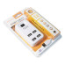 Хаб USB 2.0 4 порти, White, 480Mbts живлення від USB, з вимикачем, Blister Q100